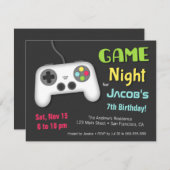 Chill Boys Video Game Night Birthday Party Einladung (Vorne/Hinten)