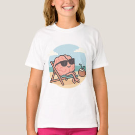 Chill Brain Beach Vibes T-Shirt Funny Smart Girl