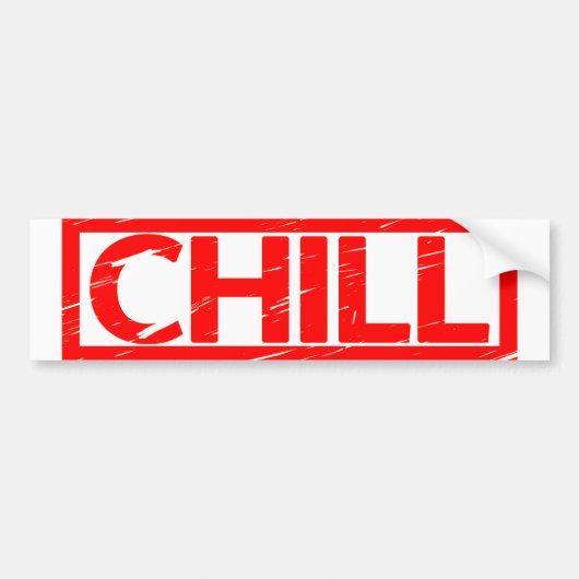 Chill Briefmarke Autoaufkleber (Vorne)