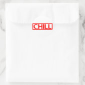 Chill Briefmarke Runder Aufkleber (Tasche)