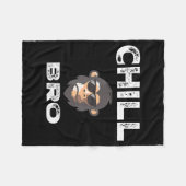 Chill Bro - Funny Monkey With Cool Slogan Gift Fleecedecke (Vorderseite (Horizontal))
