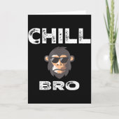 Chill Bro - Funny Monkey With Cool Slogan Gift Karte (Vorderseite)