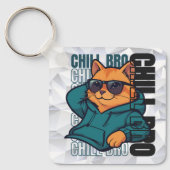 Chill Bro Katze Schlüsselanhänger (Vorderseite)