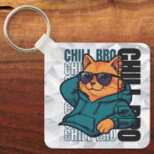 Chill Bro Katze Schlüsselanhänger (Vorderseite)
