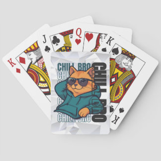 Chill Bro Katze Spielkarten