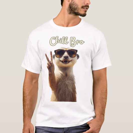 Chill Bro – Lustiger Faultier Hoodie T-Shirt (Vorderseite)