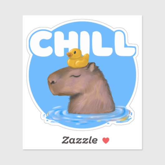 CHILL Capybara Aufkleber (Blatt)
