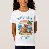 Chill Capybara Beach Vibes - Beeil dich nicht, Cap T-Shirt (Vorderseite)