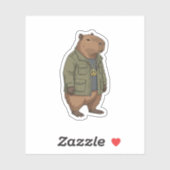 Chill Capybara Friedenszeichen Swagger Aufkleber (Blatt)