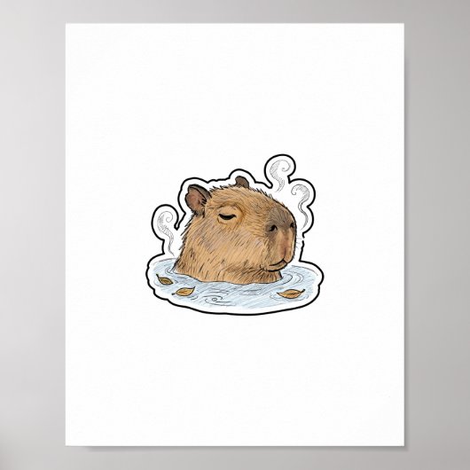 Chill Capybara Poster (Vorne)