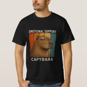 Chill Capybara Retro Sonnenuntergang Vintage Tierl T-Shirt