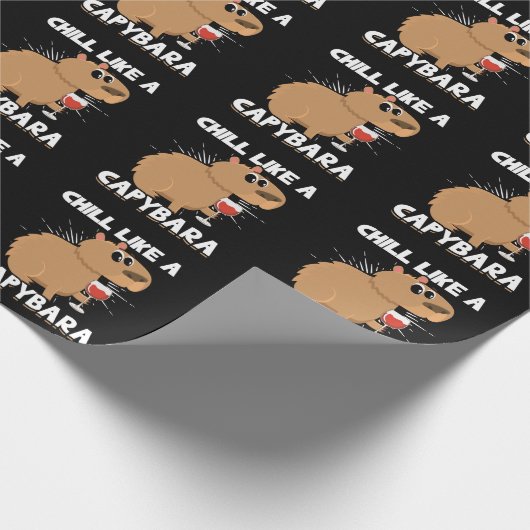 Chill Capybara Süße Tier Lover Geschenkpapier (Ecke)