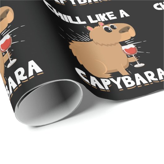 Chill Capybara Süße Tier Lover Geschenkpapier (Rolleneckpunkt)
