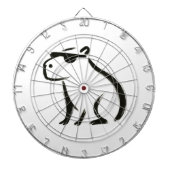 Chill Capybara - Tintenbrush Design Dartscheibe (vorne)
