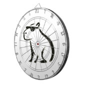Chill Capybara - Tintenbrush Design Dartscheibe (Vorderseite rechts)