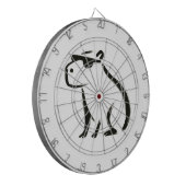 Chill Capybara - Tintenbrush Design Dartscheibe (Vorderseite Links)