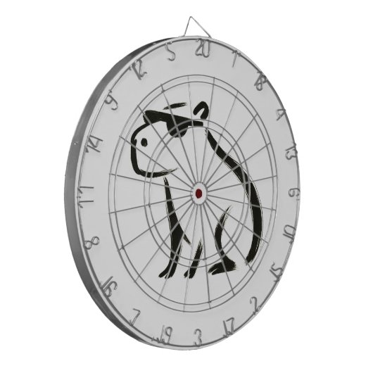 Chill Capybara - Tintenbrush Design Dartscheibe (Vorderseite Links)
