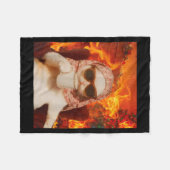 Chill Cat And Coffe Xmas Funny Cat Meme Y2k Joke Fleecedecke (Vorderseite (Horizontal))