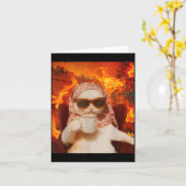 Chill Cat And Coffe Xmas Funny Cat Meme Y2k Joke Karte (Gelbe Blume)