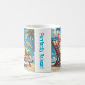 Chill Cat on Beach - Funny Vacation Tasse (Mittel)