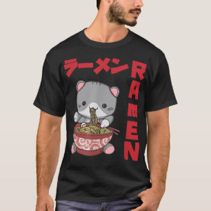 Chill Cat Ramen Anime Noodles Kawaii japanische Sk T-Shirt