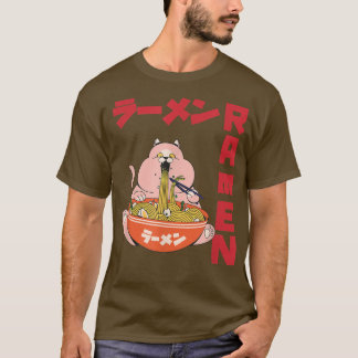 Chill Cat Ramen Anime Noodles Kawaii japanische Sk T-Shirt