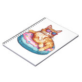 Chill Cat Summer Vibes - Poolside Funny Kitty Notizblock (Linke Seite)