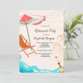 Chill Chill Chill Balloons, Wine Retirement Party Einladung (Stehend Vorderseite)