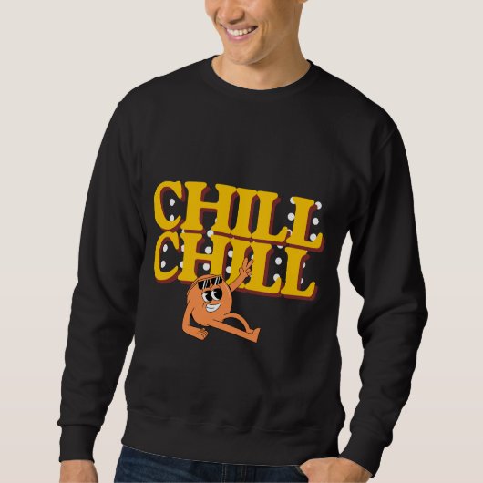 Chill Chill Retro Cartoon Charakter Sweatshirt (Vorderseite)