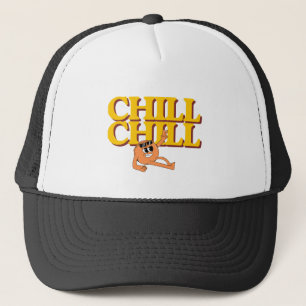 Chill Chill Retro Cartoon Charakter Trucker Hut Truckerkappe
