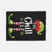 Chill Christmas Elf Matching Pajama X-mas Party  Fleecedecke (Vorderseite (Horizontal))