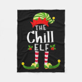 Chill Christmas Elf Matching Pajama X-mas Party Fleecedecke (Vorderseite)