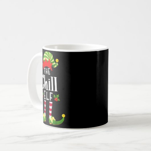 Chill Christmas Elf Matching Pajama X-mas Party  Kaffeetasse (Vorderseite Links)