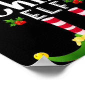 Chill Christmas Elf Matching Pajama X-mas Party  Poster (Ecke)