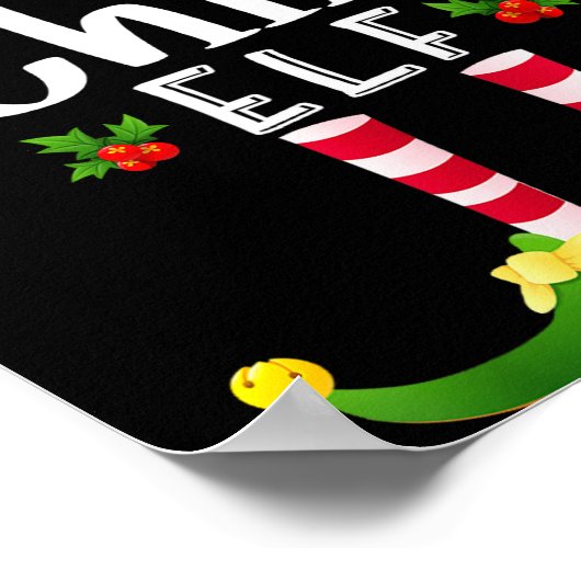 Chill Christmas Elf Matching Pajama X-mas Party  Poster (Ecke)