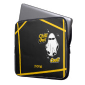 Chill Cool Ghost Sunglasses Electronics Bag Laptopschutzhülle (Vorderseite Links)