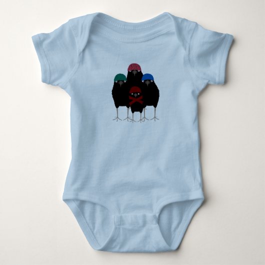 Chill Crows Baby Bodysuit Strampler (Vorderseite)