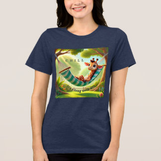 Chill – Ein langer Nacken-Tag Giraffe Tri-Blend Shirt