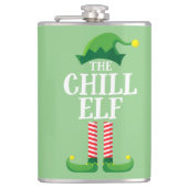 Chill Elf Matching Family Group Weihnachts-Party Flachmann (Vorderseite)