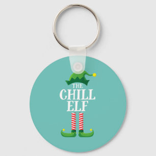 Chill Elf Matching Family Group Weihnachts-Party Schlüsselanhänger