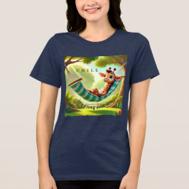 Chill - Es ist eine Lange Nacht Giraffe Tri-Blend Shirt