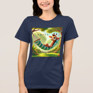 Chill - Es ist eine Lange Nacht Giraffe Tri-Blend Shirt