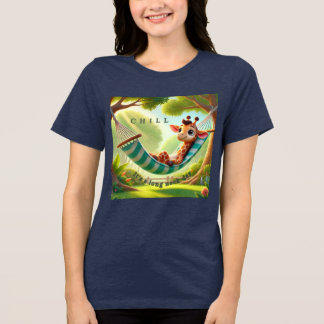 Chill - Es ist eine Lange Nacht Giraffe Tri-Blend Shirt