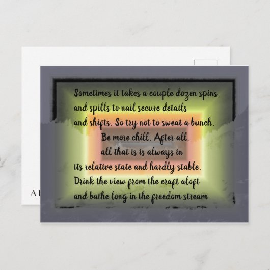 Chill Ethos Postkarte (Vorne/Hinten)