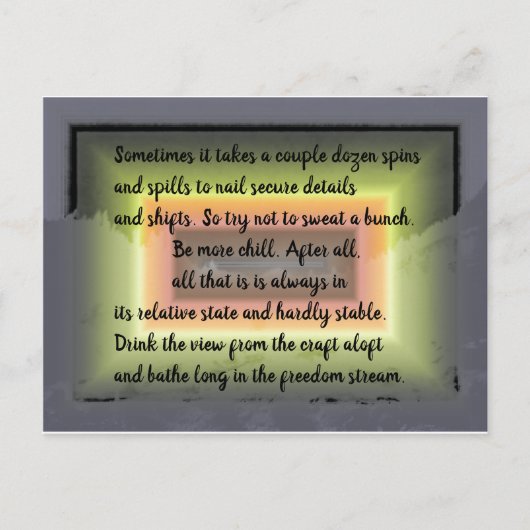 Chill Ethos Postkarte (Vorderseite)