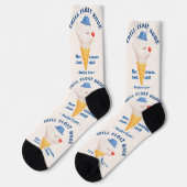 Chill Float Mode: Not Just Cream Dog Ice Cream Socken (Linkes Detail)