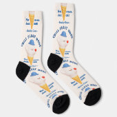 Chill Float Mode: Not Just Cream Dog Ice Cream Socken (Rechts)