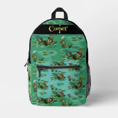 Chill Frogs genießen Sommer Bedruckter Rucksack (Vorderseite)