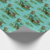 Chill Frogs genießen Sommer Geschenkpapier (Ecke)
