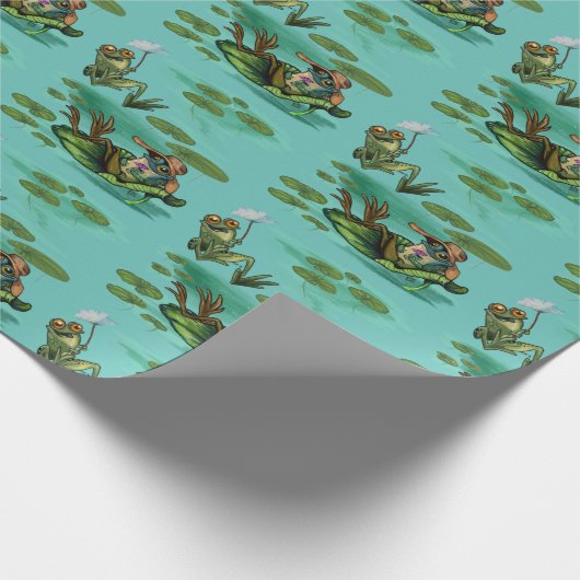 Chill Frogs genießen Sommer Geschenkpapier (Ecke)
